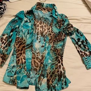 Cache button up blouse